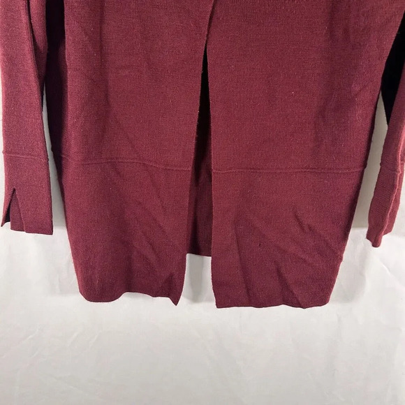 Coldwater Creek Cardigan Women's Petite Small Red Button Wool Blend Hole - Picture 3 of 9